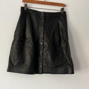 Vince leather mini skirt